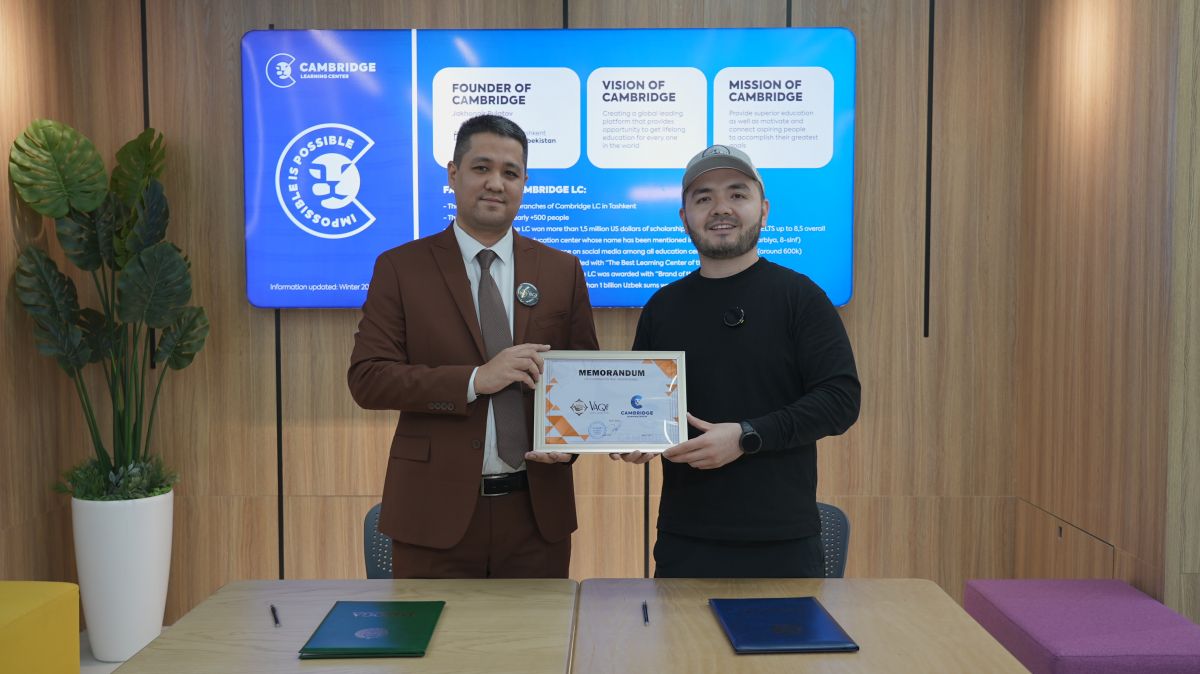 Фонд ва Cambridge ўқув маркази ўртасида меморандум имзоланди